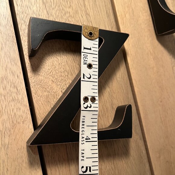 Zzzz Letters Bedroom Decor Black 8" High and 4" High - Picture 5 of 6